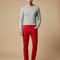 Pantalon Chino Rouge Slim Coton Stretch Homme