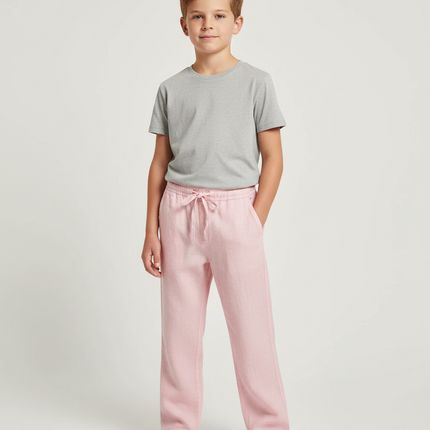 Pantalon Chino Rose Lin Ample Enfant Décontracté