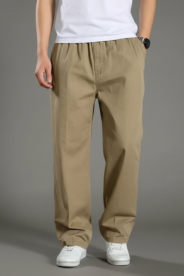 Pantalon Chino Grande Taille - Kaki Coton