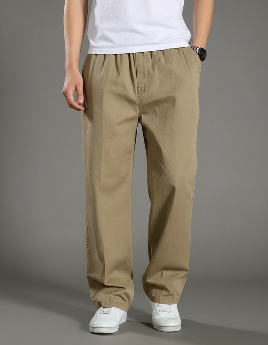 Pantalon Chino Grande Taille - Kaki Coton