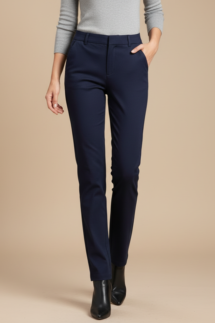 Pantalon Chino Marine Femme - Gabardine