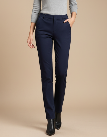 Pantalon Chino Marine Femme - Gabardine