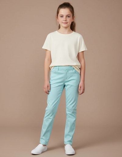 Pantalon Chino Bleu Clair