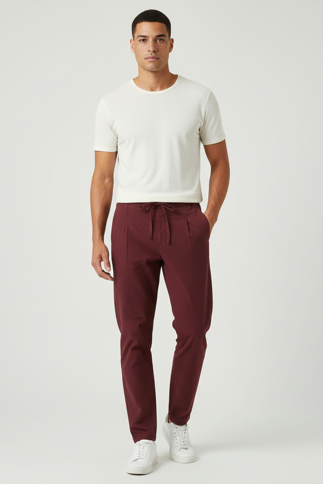 Pantalon Chino Bordeaux - Coton