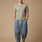 Pantalon Chino Bleu Côtelé Ample Cordon Homme - Cordé