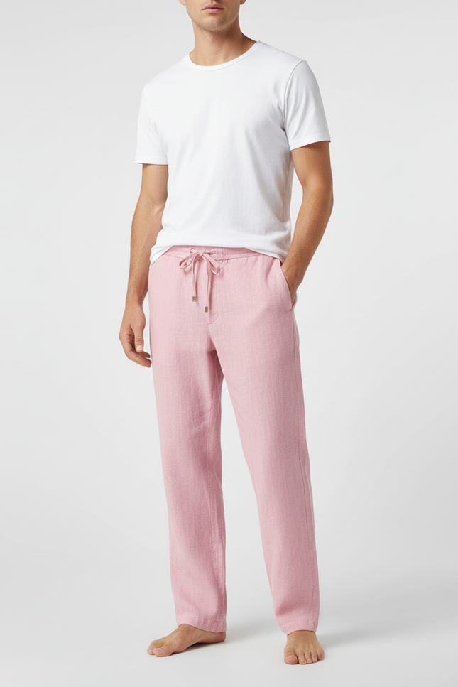 Pantalon Chino Rose Lin Cordon Ample Homme