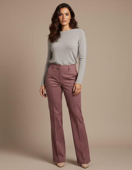 Pantalon Chino Vieux Rose Femme - Gabardine