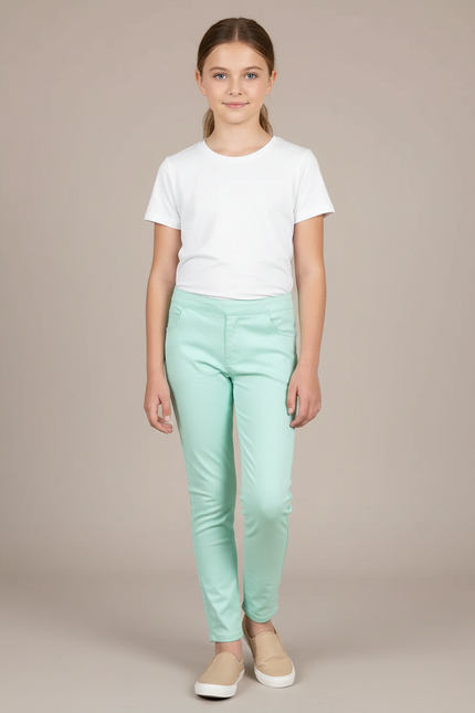 Pantalon Chino Vert D'eau - Gabardine