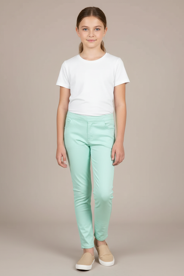 Pantalon Chino Vert D'eau - Gabardine