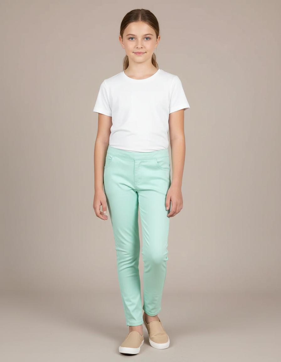 Pantalon Chino Vert D'eau - Gabardine