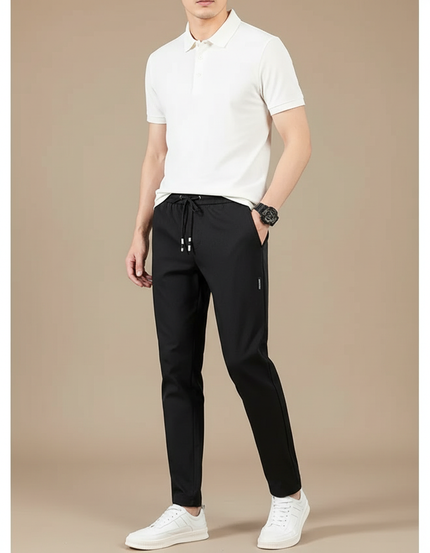 Pantalon Chino Jogging Homme - Noir Polyester