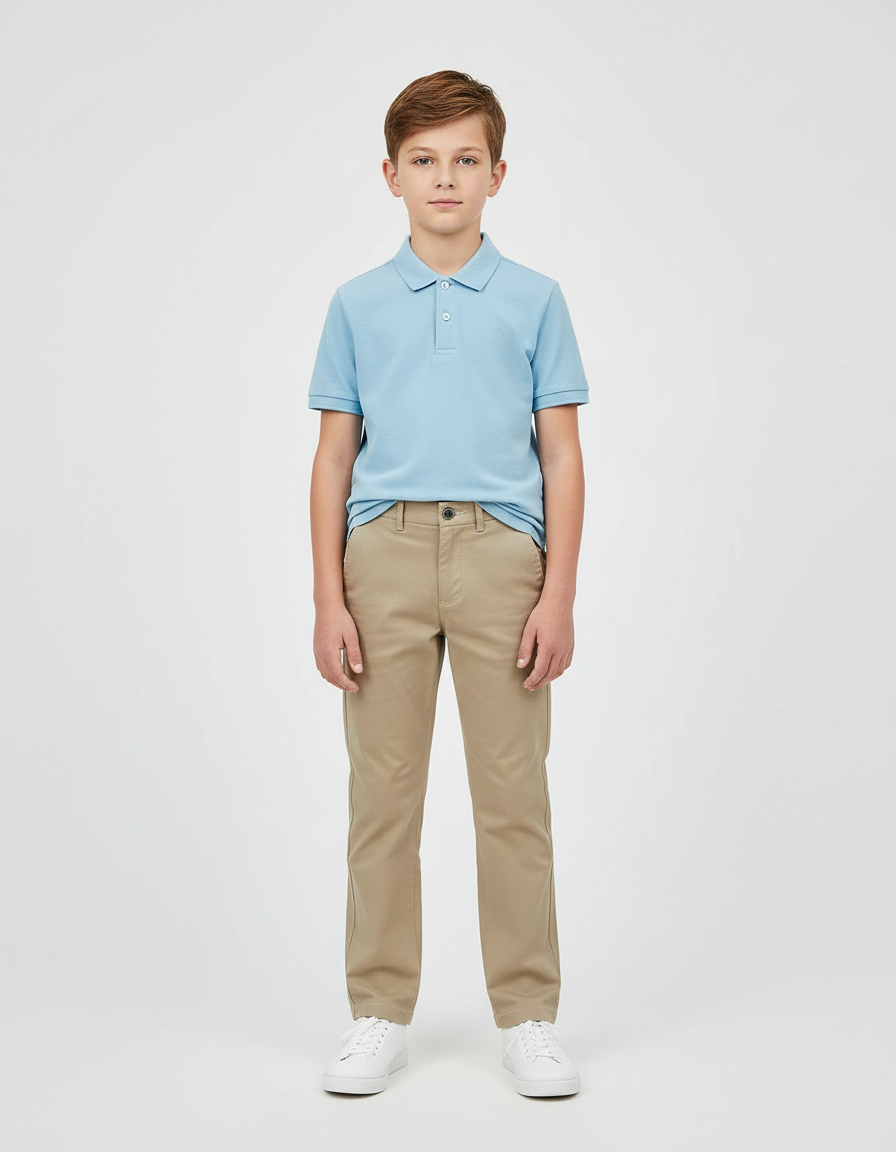 Pantalon Chino Beige Garcon - Coton