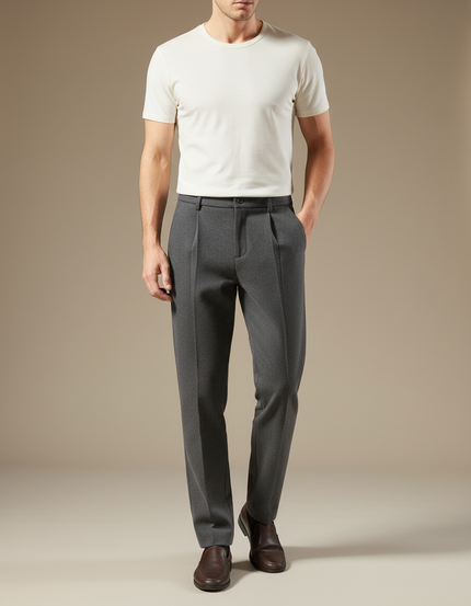Pantalon Chino Homme Gris Tapered - Gabardine