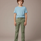 Pantalon Chino Vert Olive Coton Droit Enfant Garçon - Kaki