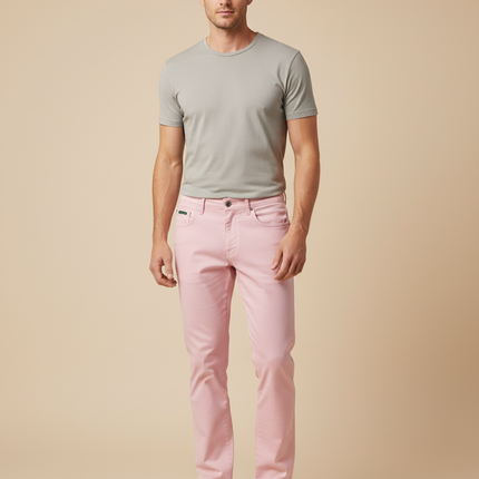Pantalon Jean Chino - Rose Gabardine