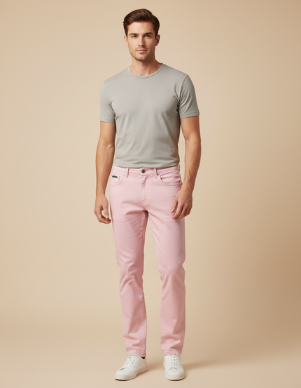 Pantalon Jean Chino - Rose Gabardine