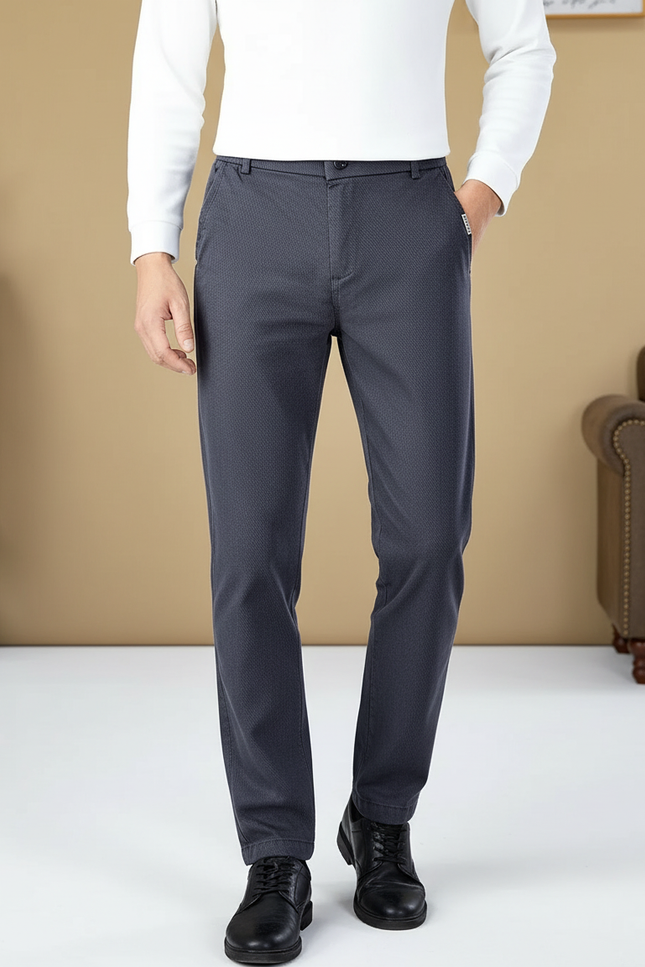 Pantalon Chino Stretch Homme - Gris Gabardine