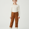 Pantalon Chino Marron Côtelé Doublé Enfant Décontracté - Camel Cordé