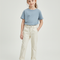 Pantalon Chino Écru Coton Droit Enfant Uni - Beige
