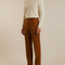 Pantalon Chino Homme Terracotta Coupe Ample - Marron Gabardine