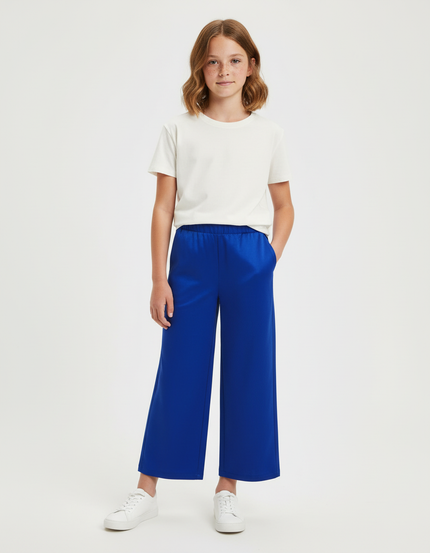 Pantalon Chino Bleu Electrique - Polyester