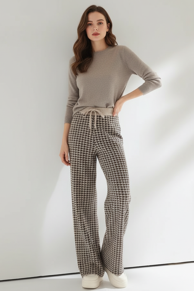 Pantalon Chino Houndsouth Laine Ample Maille Confortable - Imprimé