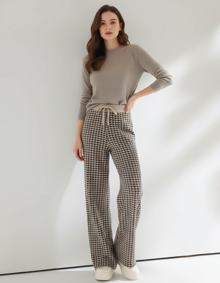 Pantalon Chino Houndsouth Laine Ample Maille Confortable - Imprimé