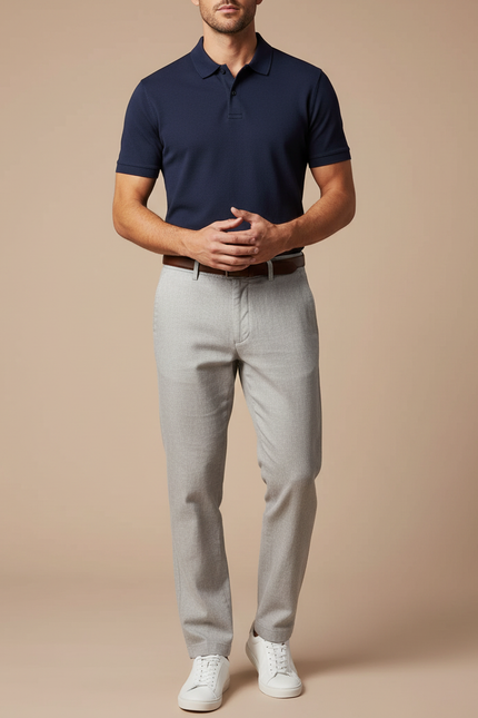Pantalon Chino Leger Homme - Gris Gabardine