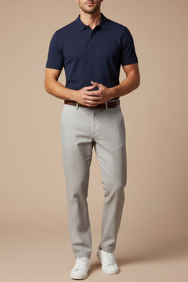 Pantalon Chino Leger Homme - Gris Gabardine