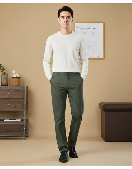 Pantalon Chino Vert Olive - Coton
