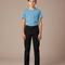 Pantalon Chino Noir Coton Coupe Droite Garçon Uni