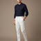 Pantalon Chino Blanc Coton Élégant Slim Homme - Gabardine