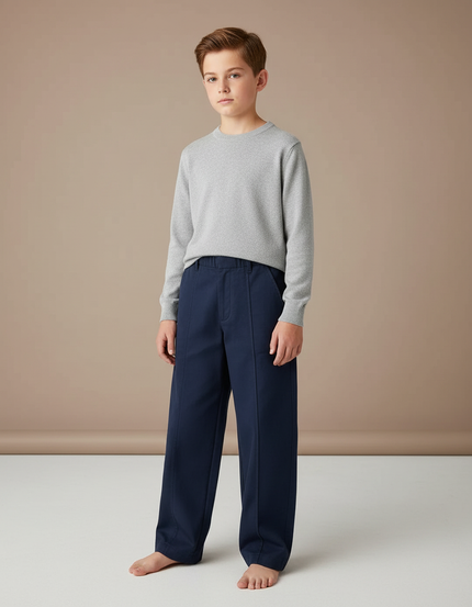 Pantalon Chino Bleu Marine Ample Coton Enfant