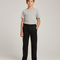 Pantalon Chino Noir Coton Élastique Garçon Droit