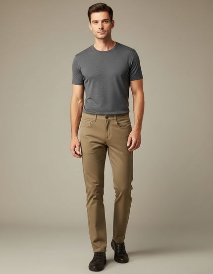 Pantalon Chino Ocre - Kaki Gabardine