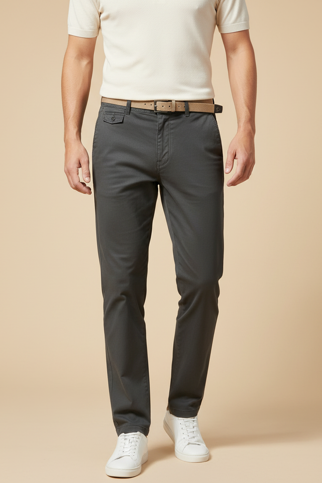 Pantalon Chino Slim Gris - Coton