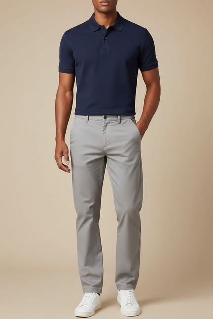 Pantalon Homme Chino Gris - Coton