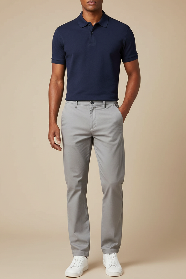Pantalon Homme Chino Gris - Coton