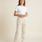 Pantalon Chino Écru Droit Plissé Élégant Enfant - Beige Gabardine