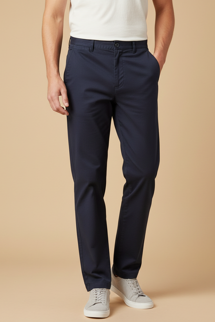 Pantalon Bleu Chino - Marine Gabardine