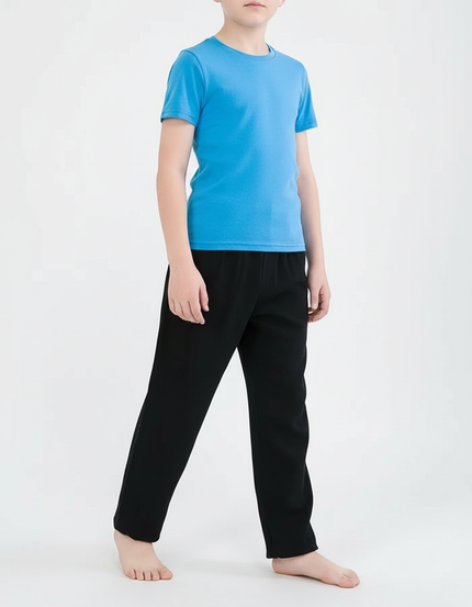 Pantalon Chino Noir Ample Coton Enfant Décontracté