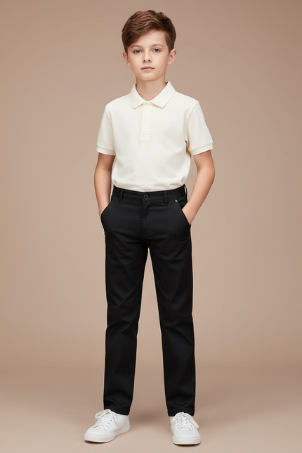 Pantalon Chino Tapered - Noir Gabardine