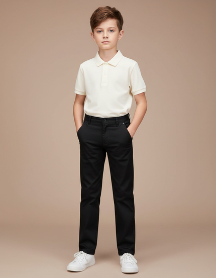 Pantalon Chino Tapered - Noir Gabardine