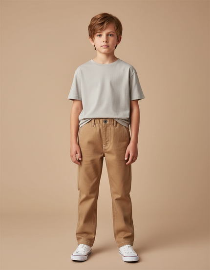 Pantalon Chino En Jean - Kaki Coton