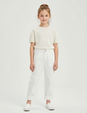 Pantalon Chino Blanc Ample Coton Enfant Unisexe