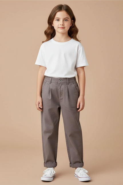 Pantalon Chino Carrot Fit - Gris Gabardine