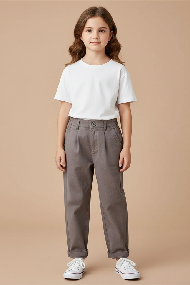 Pantalon Chino Carrot Fit - Gris Gabardine