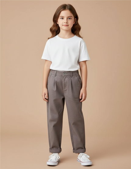 Pantalon Chino Carrot Fit - Gris Gabardine