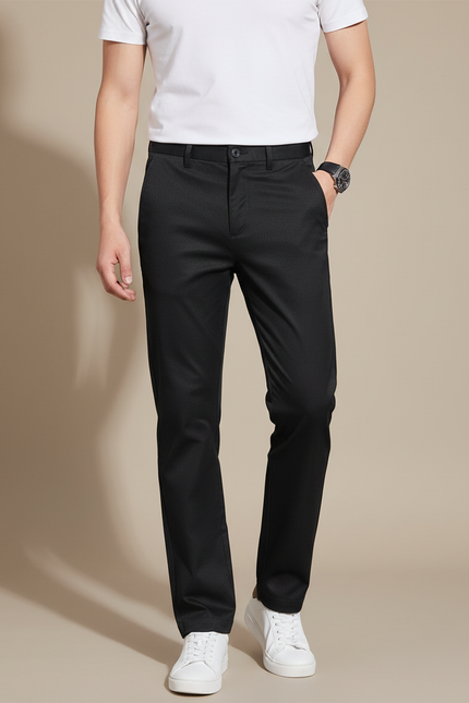 Pantalon Chino Noir Slim Respirant Élastique Homme - Polyester