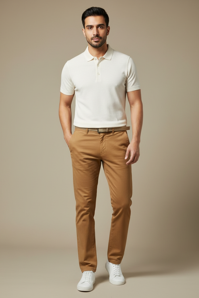 Pantalon Chino Camel - Gabardine